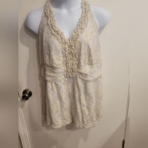 Lace Floral Halter Top Plus size Torrid 4X New!